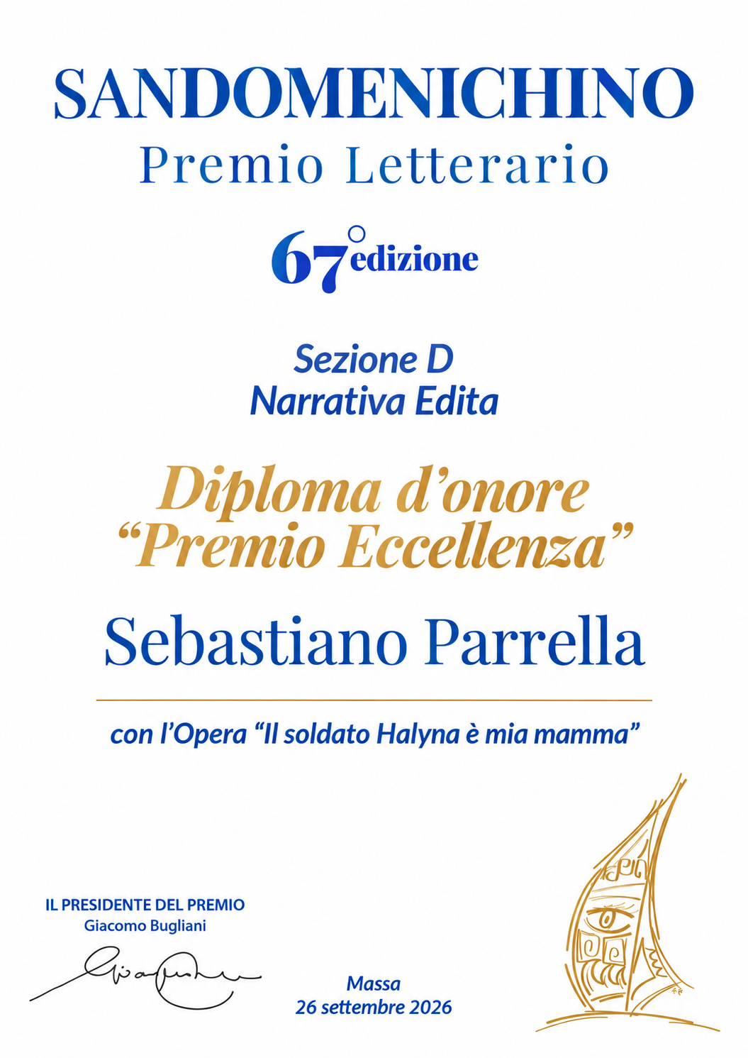 Certificato d’onore Sandomenichino